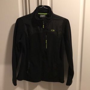 Small Black fitted fleece jacket S CB